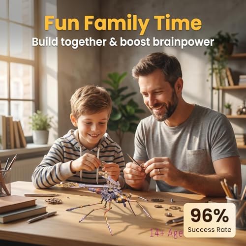 3D Metal Model Kits for Adult - Mechanical Mosquito-Building DIY Projects Insect Bug Hobby Kit Arts and Crafts Sets-Father's Day & Birthday Gift Ideas(Mechanical Mosquito Y) - Image 4