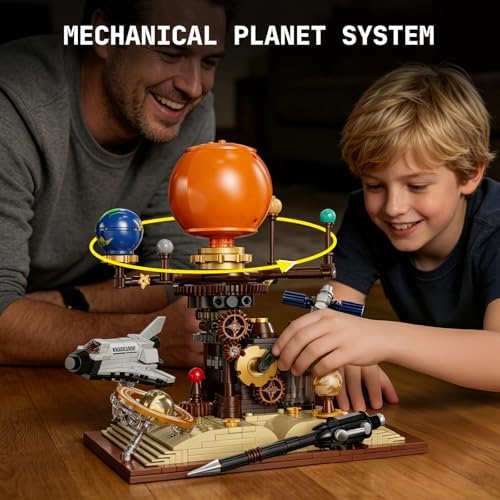 Spinning Solar System Building Block Set 672PCS Planetary Orbit Model - Image 3