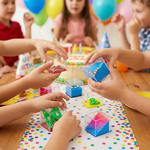 THE TWIDDLERS 28 Pack Brain Teaser Puzzle Cubes, Kids Party Favors - Assorted Difficulty Levels, Christmas Goodie Bag Fillers, Birthday Party Toys, Educational Classroom Prizes, Gifts for Boys & Girls - Image 2