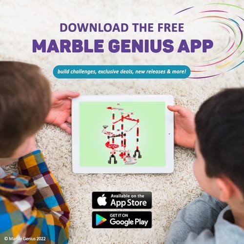 Marble Genius Marble Run Racing Set: 125-Piece Marble Run Racing Set Toys for Kids, Marbles Maze Tower Building Blocks, Marbles Race Track Rolling Game, Educational Learning STEM Toy Gift - Image 6