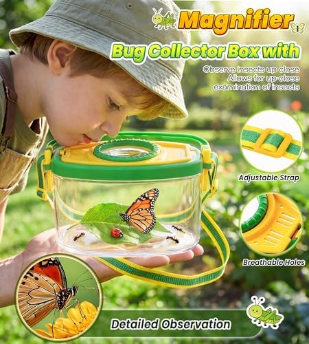 Bug Catcher for Kids, Bug Vacuum Catching Kit with Bug Collector Butterfly Net Magnifying Glass Bugs Grabber Insect Catcher Tweezers, Outdoor Explorer Toys Gift - Image 7