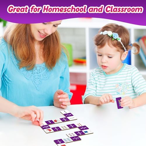 Kasfalci Fraction Dominoes Set,Math Games for Kids,Math Manipulatives,Counting Toys,Learning Games,Preschool Learning Activities,Homeschool Supplies,Kindergarten Classroom Must Haves,1st 2nd 3rd Grade - Image 7