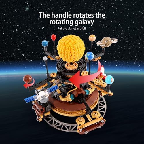 Solar System Building Blocks Set - Rotatable Space Exploration lego Toy, Includes 9 Planets and Rocket Set, Science Astronomy Educational Gift, Suitable for Boys and Girls Aged 8 and Up - Image 5
