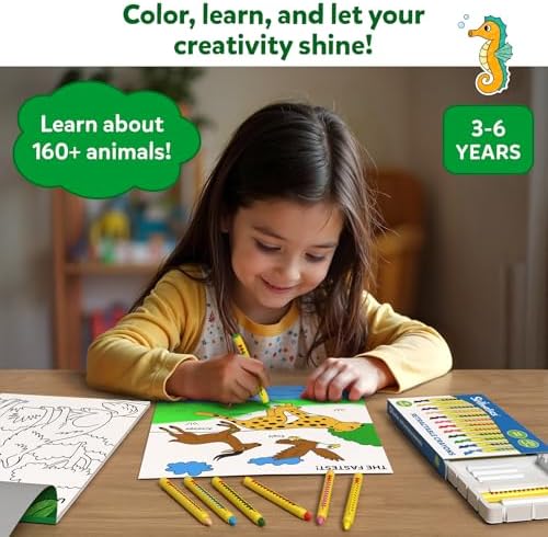 Skillmatics Color & Learn Activity Book – Learn 160+ Animals - Image 3