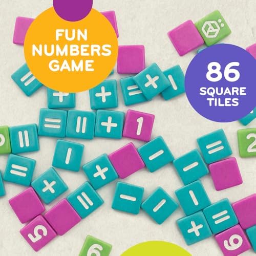 Mobi Kids Educational Math Game - Addition, Subtraction, Multiplication & Division in a Crossword Grid & Numerical Function Tiles, Learning Math Games Kids - for Children Ages 4-8 - Image 4