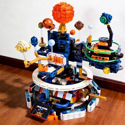 Solar System Globe Building Set, 1140 Pcs STEM Planet Assembly Model for Teens by kececo
