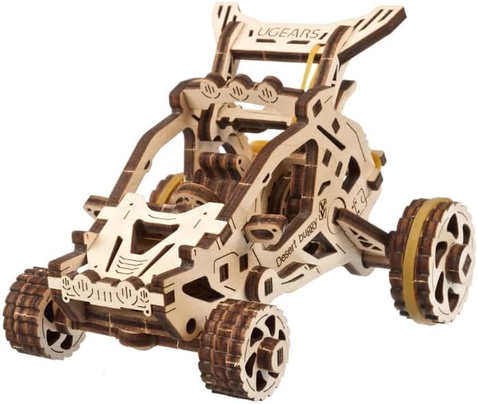 UGEARS Desert Buggy, 3D Wooden Puzzle, Small Motor Vehicle Mechanical Model Kit, Easy Self-Assembling - Gorgeous Gift for Boys and Girls by UGEARS-ModelingJoy