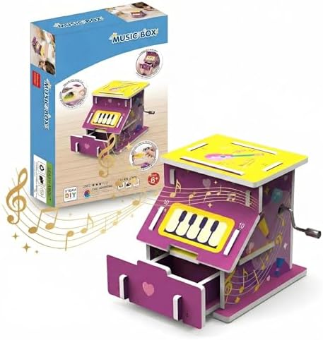 STEM DIY Music Box Kit, Build & Play, Hands-on, Ages 6+, Science Gift by infistaky