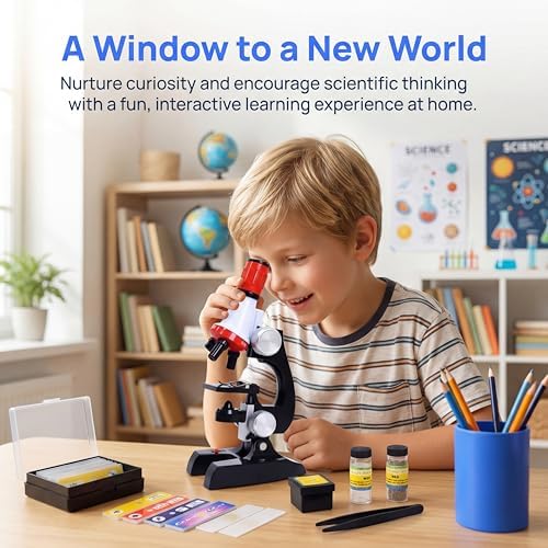 Little World Kids Microscope with LED Light - 100X/400X/1200X Magnification - Image 6