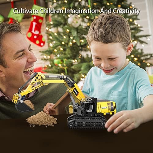 STEM Building Toys for 6 7 8 9 10 11 12 + Year Old Boys Gifts,Excavator Model Building Blocks Kit,Educational Learning Toys Construction Engineering Vehicle Digger Sets Birthday Gift for Kids(467 Pcs) - Image 5
