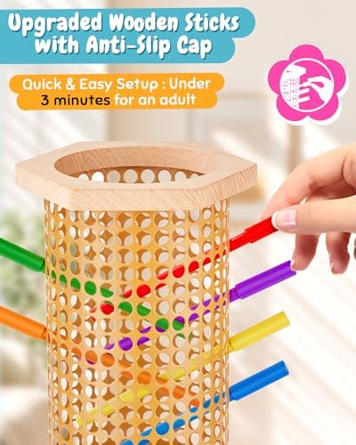 Montessori Board Game for Kids 3-8, Quick-Setup Wooden Educational Toy - Image 6