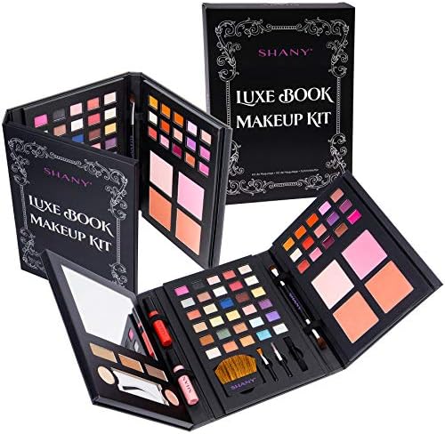 SHANY Luxe Book Makeup Set - All In One Travel Cosmetics Kit with 30 Eyeshadows, 15 Lip Colors, 5 Brushes, 4 Pressed Blushes, 3 Brow Colors, and Mirror - Image 2