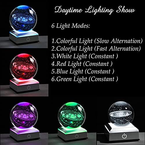 Qianwei 3D Solar System Model Crystal Ball Astronomy Gifts Men Space Decor - Image 4