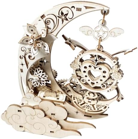 Wooden 3D Puzzle for Adults Mechanical Music Box Model Kits Wood DIY Crafts Kit Jigsaw Puzzle for Age 14+ Years Old by Unknown