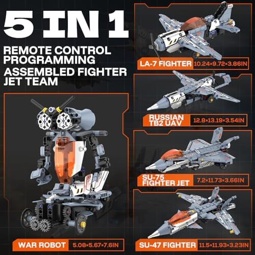 STEM Robot Building Set, 5-in-1 Remote & APP Controlled Robot Toys for Kids Ages 6-16, 334 Pcs DIY Building Blocks Engineering Science Educational Kit, Birthday Gift for Boys Girls - Image 4
