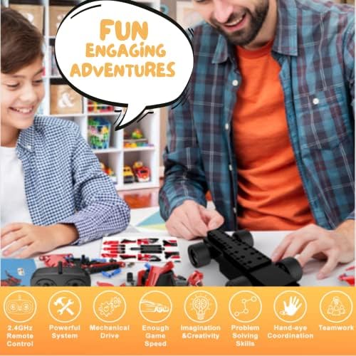 RC Car Building Toys for Boys Age 8-12 Fun STEM Activities for Kids and Cool Birthday for 7, 8, 9, 10+ Years Old Boys Remote Control Car Building Kit 2-in-1 RC Cars Kit to Build - Image 6
