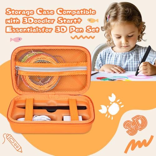 Hard Case Compatible with MYNT3D Super/Professional Printing 3D Pen, Orange - Image 5