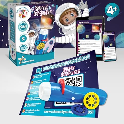 Science4you Space Torch and Projector - Solar System Projector Torch, Explore the Universe, Galaxy Light with Planets for Kids, Space Toys, Games and Gifts for 4 Year olds Boys and Girls - Image 3