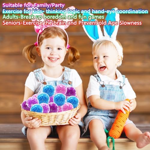 24 Pack 3D Puzzle Maze Ball Toys, Mini Puzzle Party Favors for Girls, Fidget Game Toys School Rewards & Classroom Prize for Students, Birthday Party Decoration Easter Valentines Day Gifts Ages 6-10 - Image 6