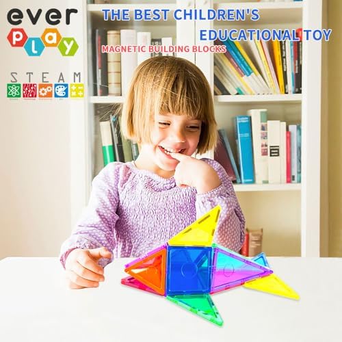 Magnetic Tiles Starter Set Building Blocks Toys STEM Educational Learning Magnet Toy Preschool Montessori Boys & Girls Smart Unlimited Creative Kit Games Gifts for Age 3+ Kids Toddlers - Image 6