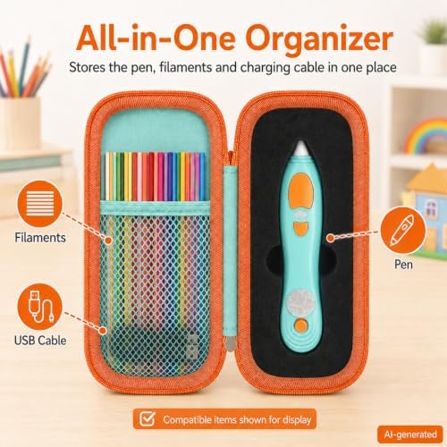 GWCASE Foam Insert Case for 3Doodler Start+ Essentials 3D Pen, Green - Image 5