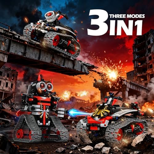 MagicKidz Robot Building Kits for Kids - STEM Birthday Gifts for 6 7 8 9 10 11 12+ Year Old Boys - 3 in 1 Robotics Toy with APP & Remote Control Coding, Educational DIY Science Project - Image 2