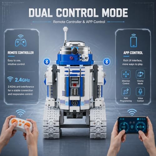 Galaxy Mechanic Robot Building Kit, Remote & App Control STEM Robot Building Toys, Compatible with Lego Robot, Father's Day Birthday Gifts for Teens Adults Fathers, 735PCS - Image 4
