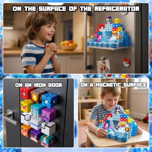 Magnetic Building Blocks STEM Toy Magnet Cubes for Kids 4-12 - Image 6