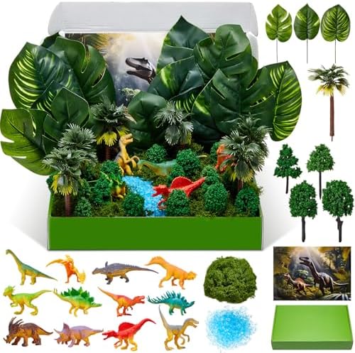 AmazingSpark 67 Pcs Dinosaur Diorama Box Kit Habitat Project Box by Unknown