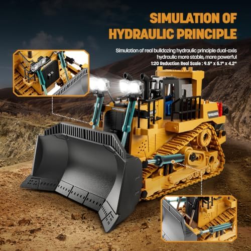 KIDMARKT Metal RC Bulldozer Toy for Kids - Image 5