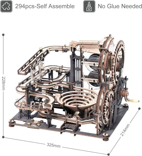 ROKR 3D Wooden Puzzles for Adult, Marble Run Puzzle Model Mechanical Marble Run Building Kits DIY Toy Hobbies for Adults for Men, Women - Image 2