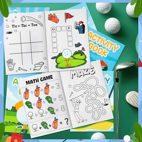 Bulk Golf Activity Books, 24Pcs Mini Games Coloring Book Set for Kids - Image 6