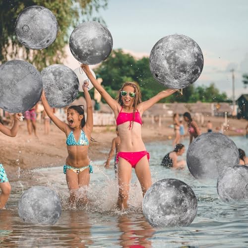 Shappy 6 Packs Moon Inflatable PVC Ball Bulk, 16 Inch, 24 Inch - Image 4