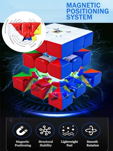 CFMOUR Magnetic 3x3 Speed Cube, Stickerless Magic with Stand, Puzzle Toys - Image 4