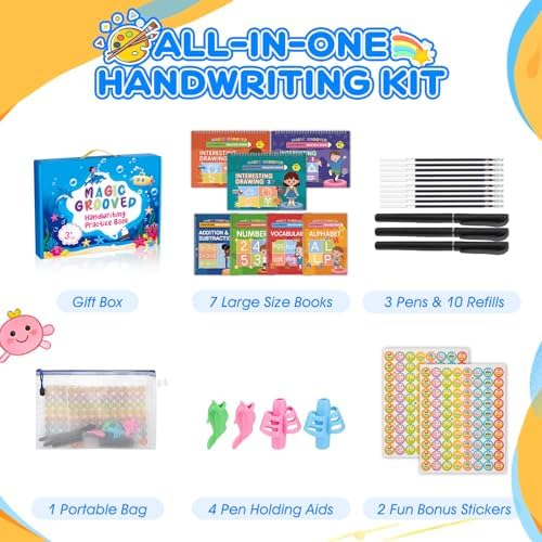 Handwriting Practice Kit with Pencil Grips for Kids Ages 3-6 - Image 6