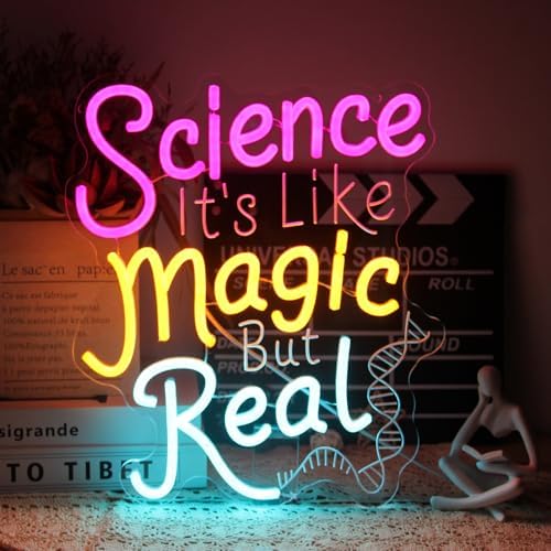 Science It's Like Magic But Real Neon Sign DNA Double Helix LED Neon Lights by CKTBLEY