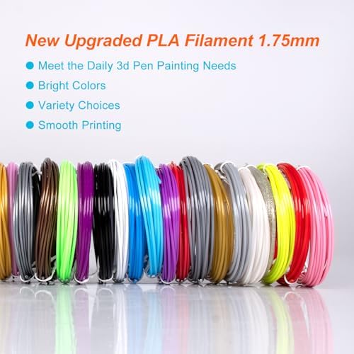 Kretrum 40 Colors PLA 3D Pen Filament Refills Compatible with SCRIB3D MYNT3D PIKA3D 3D Pen Most 1.75mm 3D Prining Pens NOT FIT 3Doodler Start Pen - Image 3