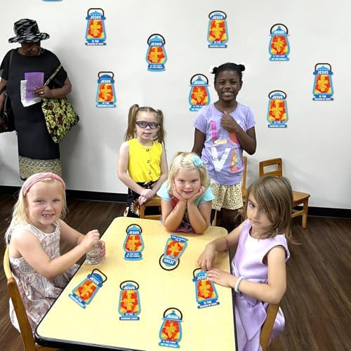 40PCS Sunday School VBS Crafts Bulk: Paper Oil-Lamp Nativity Suncatchers,Jesus Religious Christian Classroom Camping Activity DIY Kits Gifts Church Decorations,Window Stained Glass Effect Art Supplies - Image 3