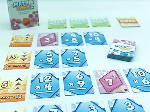 Genius Games Math Rush 2: Multiplication & Exponents - A Cooperative Time-Based Educational Math Flash Card Game for Kids, Students, and Families | STEM Game to Master Mental Math Skills - Image 3
