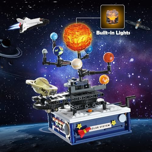 CUBIMANA Solar System Building Sets with Light for Boys 8+ with 8 Planets - Image 2