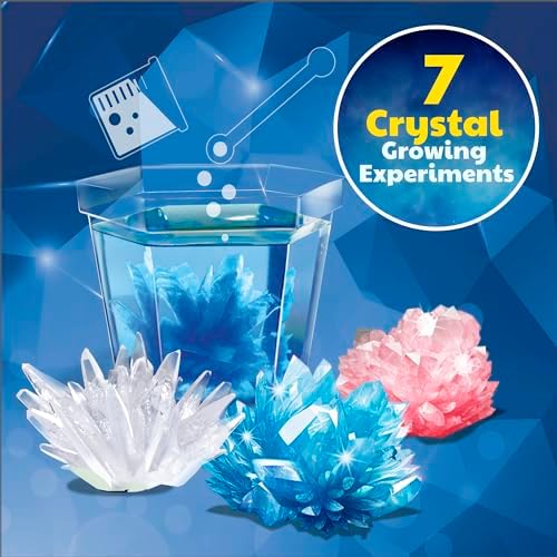4M 7 Crystal Growing Science Experimental Kit with Display Cases - Easy DIY STEM Toy Lab Experiment Specimens, Educational Gift for Kids, Teens, Boys & Girls - Image 2