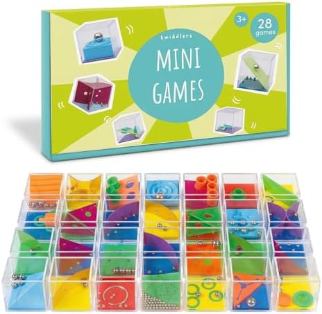 THE TWIDDLERS 28 Pack Brain Teaser Puzzle Cubes, Kids Party Favors - Assorted Difficulty Levels, Christmas Goodie Bag Fillers, Birthday Party Toys, Educational Classroom Prizes, Gifts for Boys & Girls by TheTwiddlers