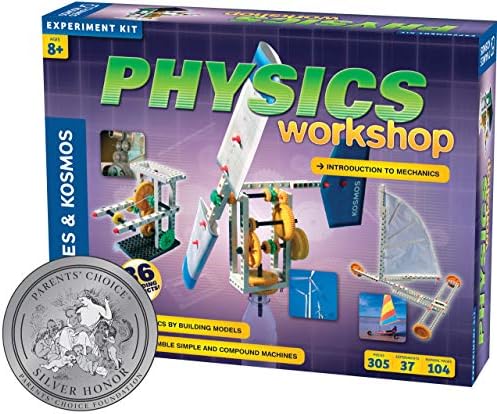 Thames & Kosmos Physics Workshop STEM Science Kit – 38 Builds, 37 Experiments, 305 Pieces, Ages 8+, Gravity, Simple Machines, Gears, Pendulum, Centrifugal Force by Unknown