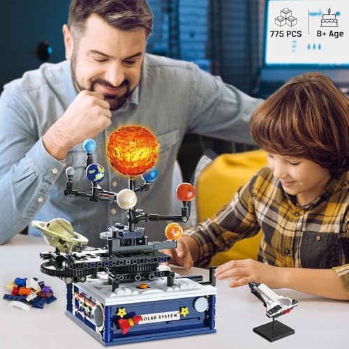 CUBIMANA Solar System Building Sets with Light for Boys 8+ with 8 Planets - Image 3