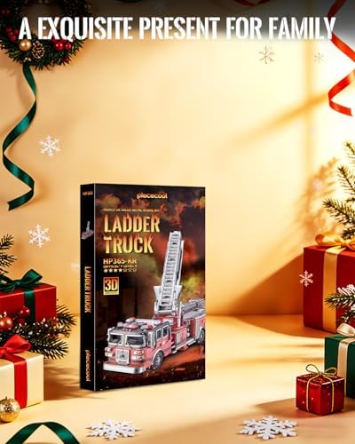 Piececool Metal Model Kits for Adults Ladder Truck 3D Metal Puzzles,DIY Hobbies Building kit Birthday Christmas Day Gifts for Teens 14+ - Image 6