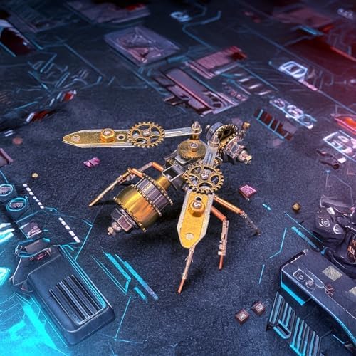 3D Metal Puzzle Kits for Adults Teens-160+Pcs-Mechanical Assembly Bee Insect Models-3 Hours to Build-Ideal for Birthday Gifts and Decorations(Mechanical Bee A) by Lovewenying