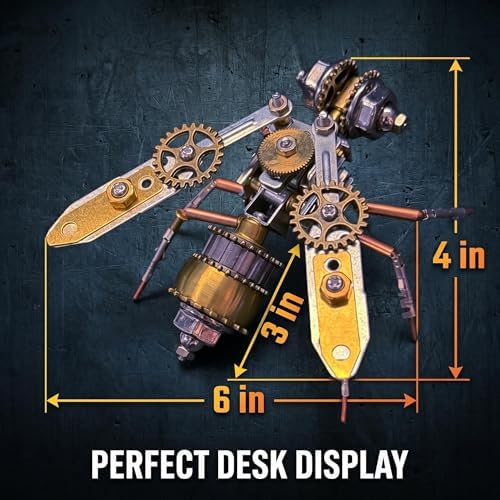 3D Metal Puzzle Kits for Adults Teens-160+Pcs-Mechanical Assembly Bee Insect Models-3 Hours to Build-Ideal for Birthday Gifts and Decorations(Mechanical Bee A) - Image 5