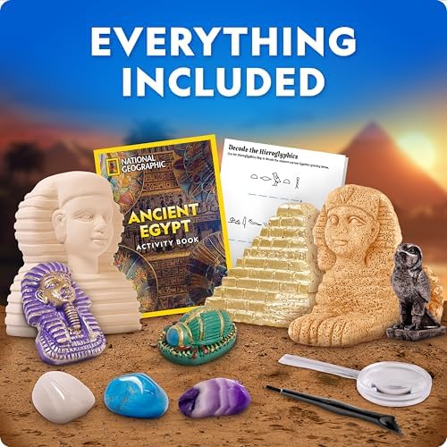 National Geographic Ancient Egypt Dig Kit with Gems and Replica Artifacts - Image 5
