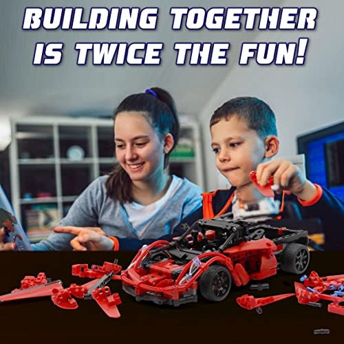 WISEPLAY Build Your Own RC Car Kit- 380PCS STEM Remote Control Car Building Kit - Great Building RC Gift for Your Kid - Image 2