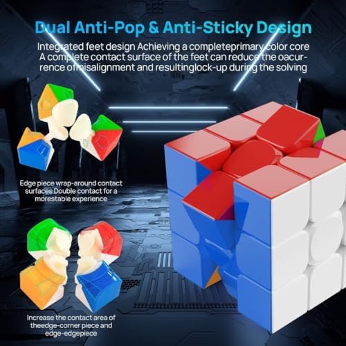 Magnetic 3x3 Speed Cube Stickerless for Kids & Adults, Competition Cube - Image 4